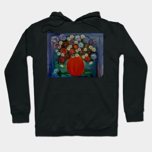 Some lovely bright abstract mixed flowers in copper vase Hoodie